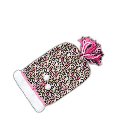 Manta de leopardo suave de felpa con pompón para venta al por mayor de GirlzNDollz
