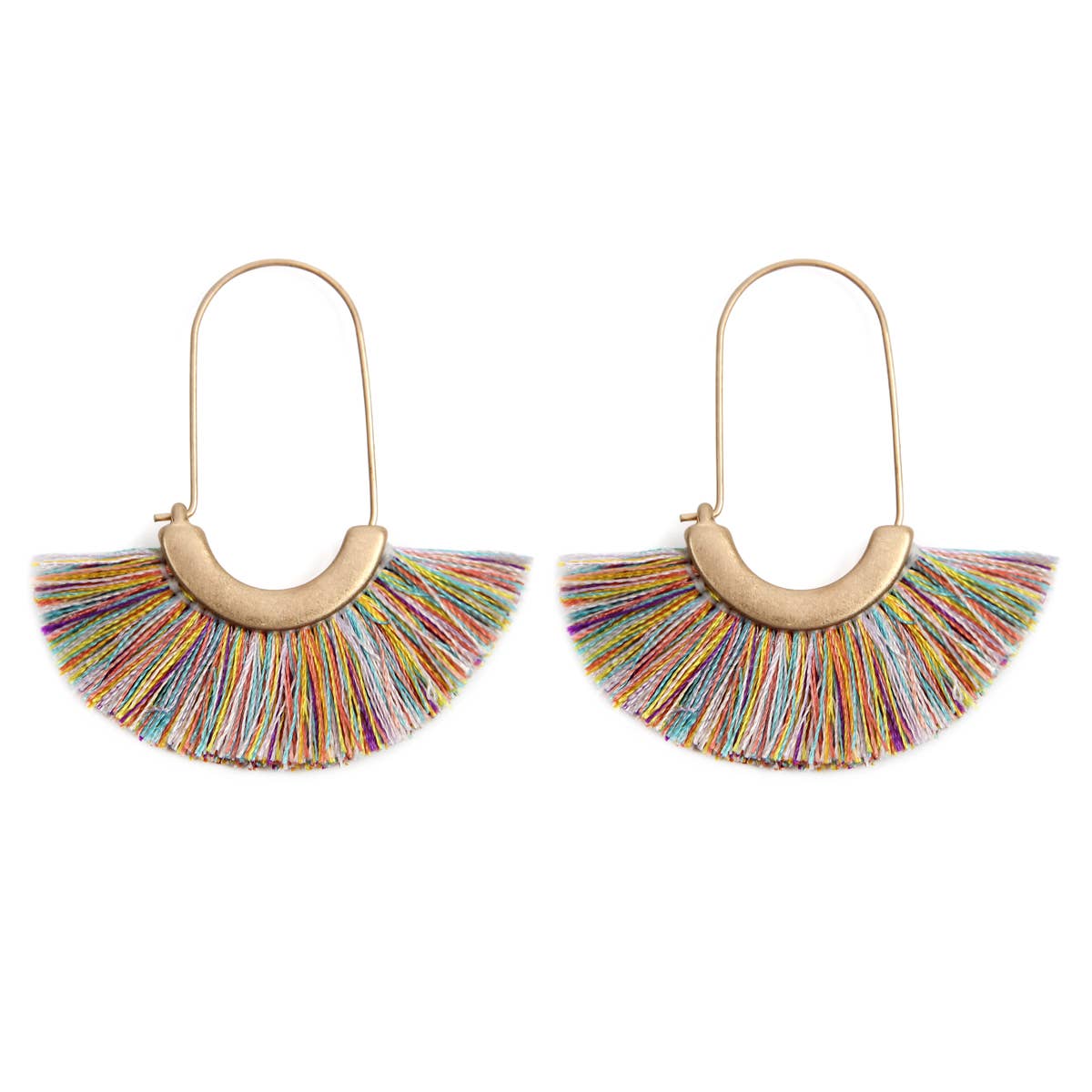 MYS Wholesale Inc - Vente Boucles d'oreilles pendantes - Créoles pendantes élégantes en forme d'éventail Boho-Chic26