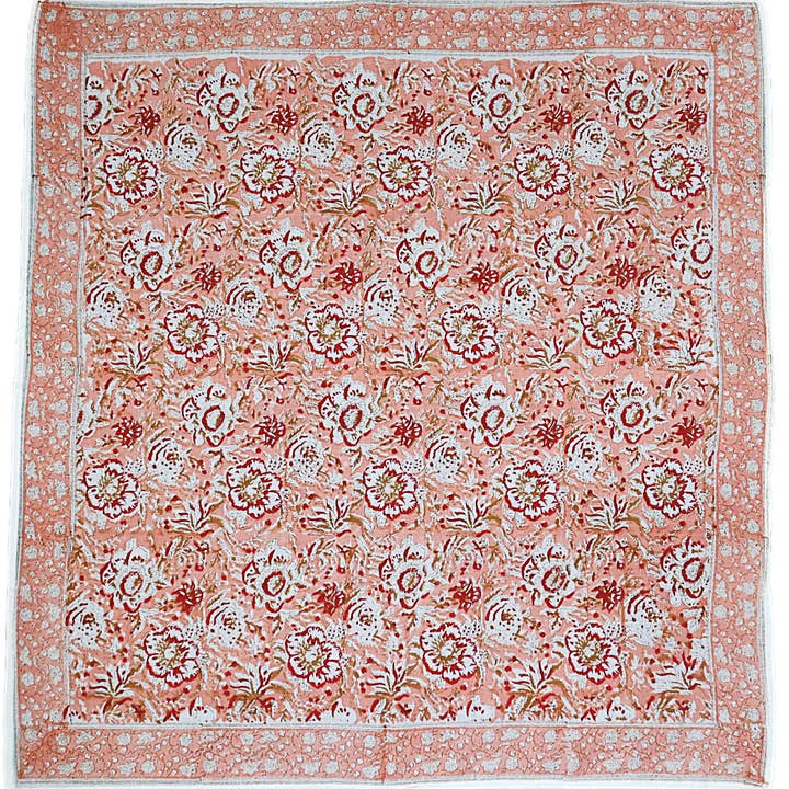 XL1024 — Cotone XL Wrap (44" × 44") - Stampa a mano con blocchi per la vendita all'ingrosso da parte di White Lotus Fashions