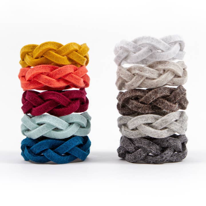 Studio 82° - Wholesale Woven/Braided Bracelet - Hand Braided Bracelet - Merino Wool Felt