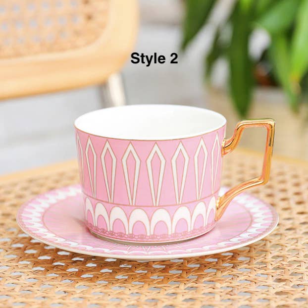 Homerely (We Cover All Import Duties) - Wholesale Coffee/Tea Cup - British Style Coffee Cup & Saucer Set (With Gift Box)3