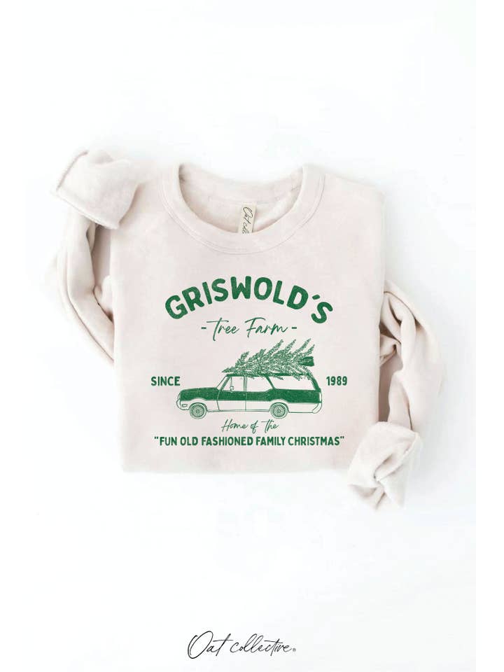 OAT COLLECTIVE - Wholesale Graphic Sweatshirt - Women's - GRISWOLD'S TREE FARM Graphic Sweatshirt