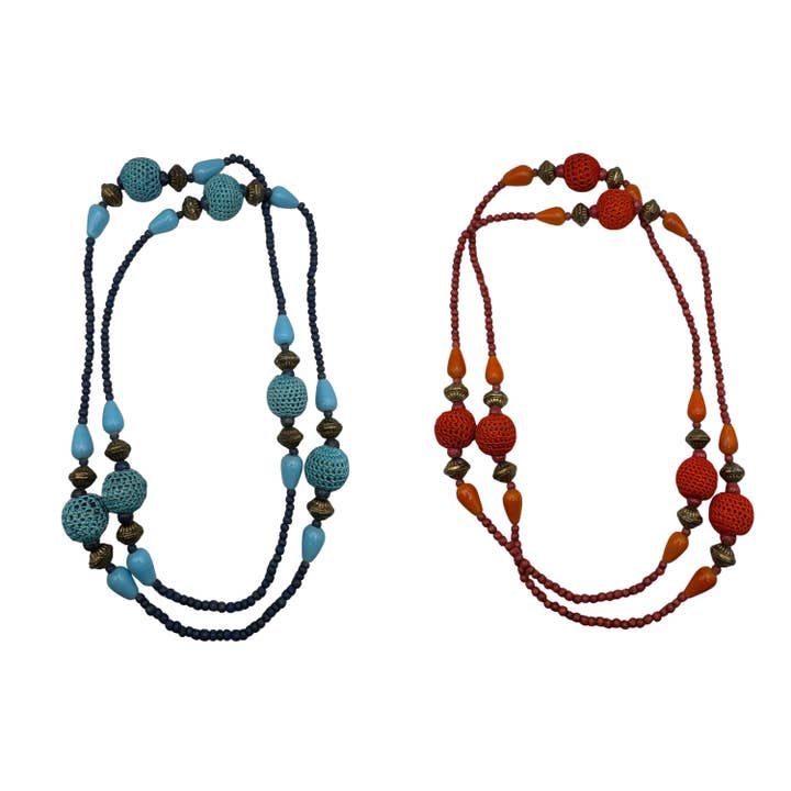 Mehrsträngige Halskette aus Messing mit Perlen für den Großhandel von Treasure Jewelry