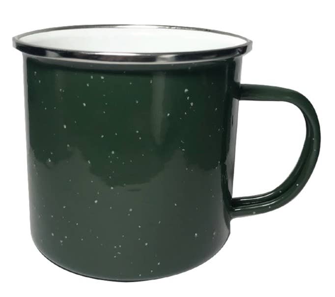 ACE USA - Vente Tasse à café - Tasse en métal moucheté pour feu de camp - Option artistique personnalisée : tampographie1