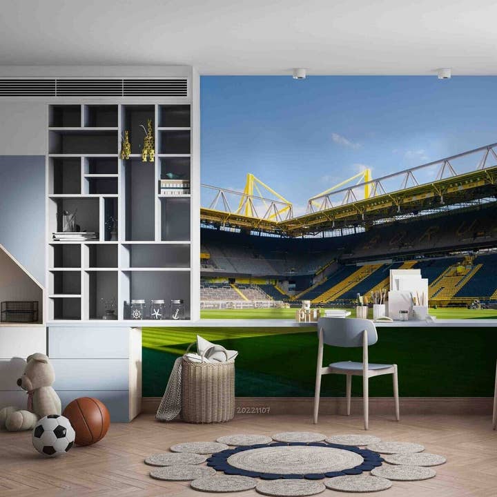 3D Stadion Auditorium Moln Himmel Väggmålning Tapet YXL 958 för wholesale av Jess Art Decoration