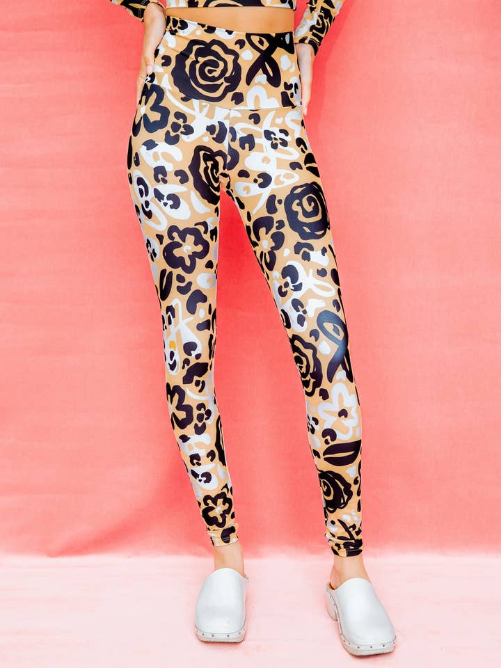 Fierce Florals Leggings for wholesale by Dazey L.A.