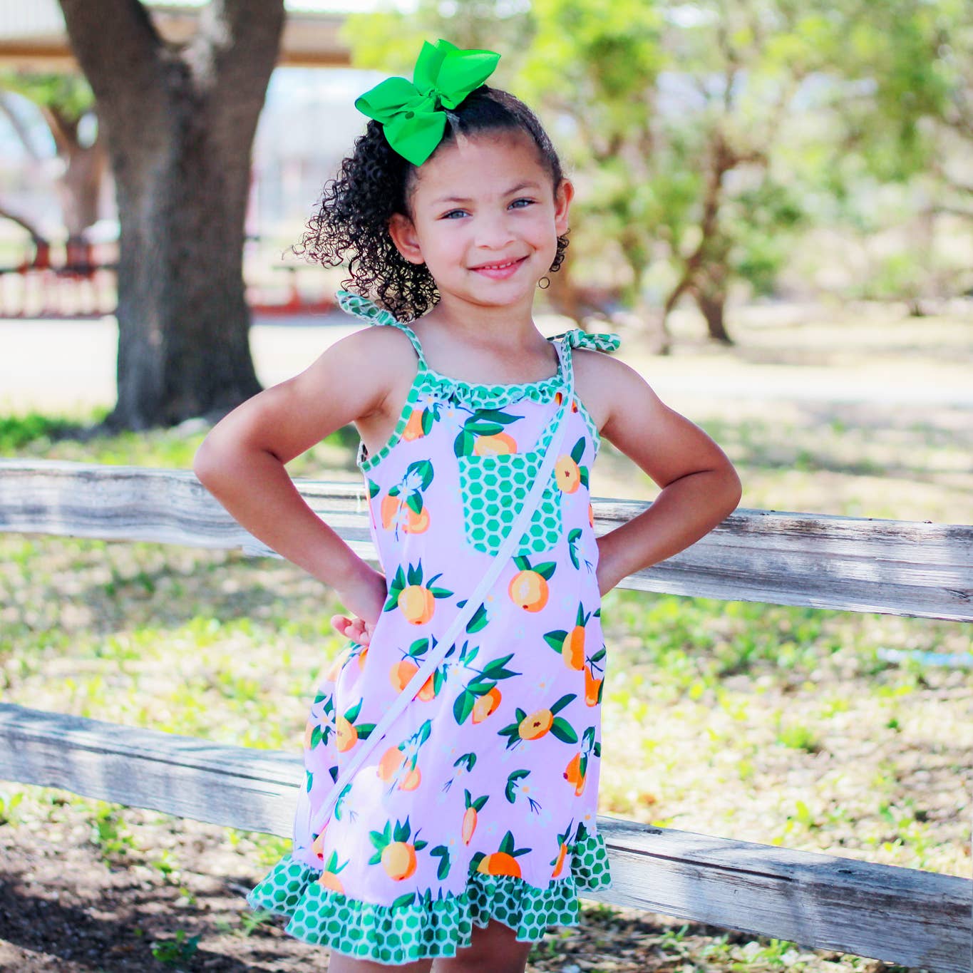 AnnLoren – Großhandel Kleid – Kinder – AnnLoren Sommerkleid mit Spaghettiträgern, rosa, pfirsichfarben6