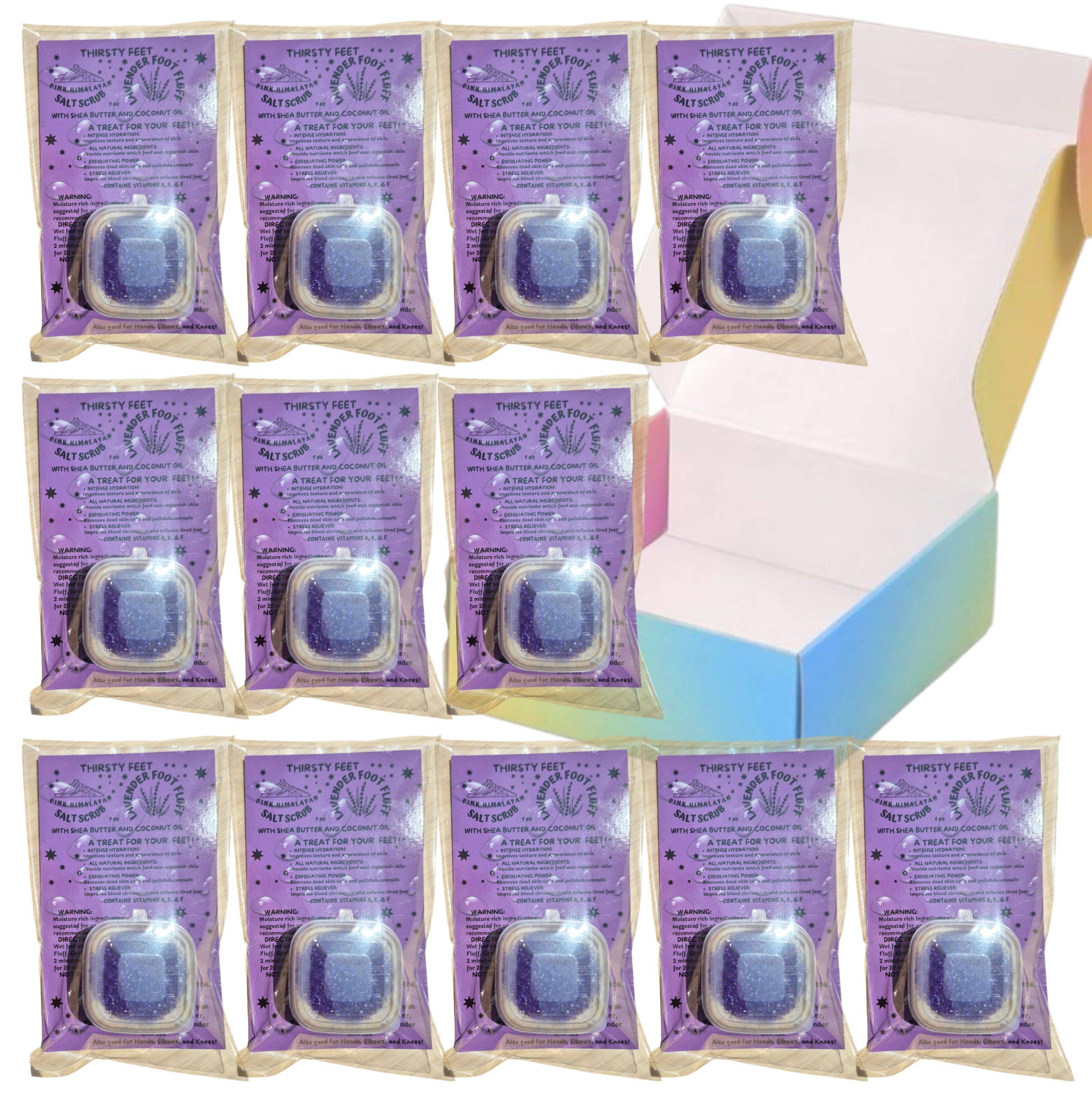 THIRSTY FEET®️ - Wholesale Foot Scrub/Polish - Lavender Salt Foot Fluff Sugar Scrub 1 oz12