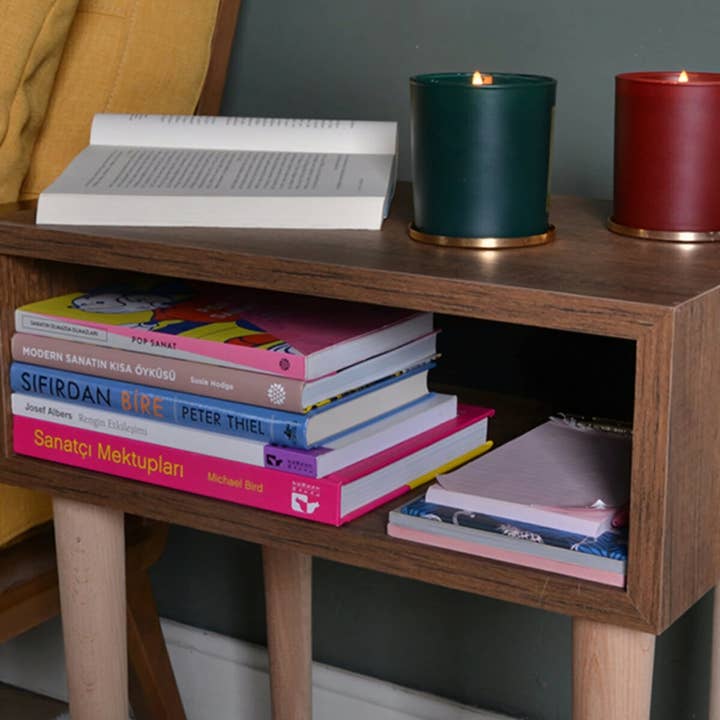 BERA DESIGN LTD - Wholesale Side Table - 2 Pieces Set- Magic Modern Walnut Bedside / Nightstand Table3