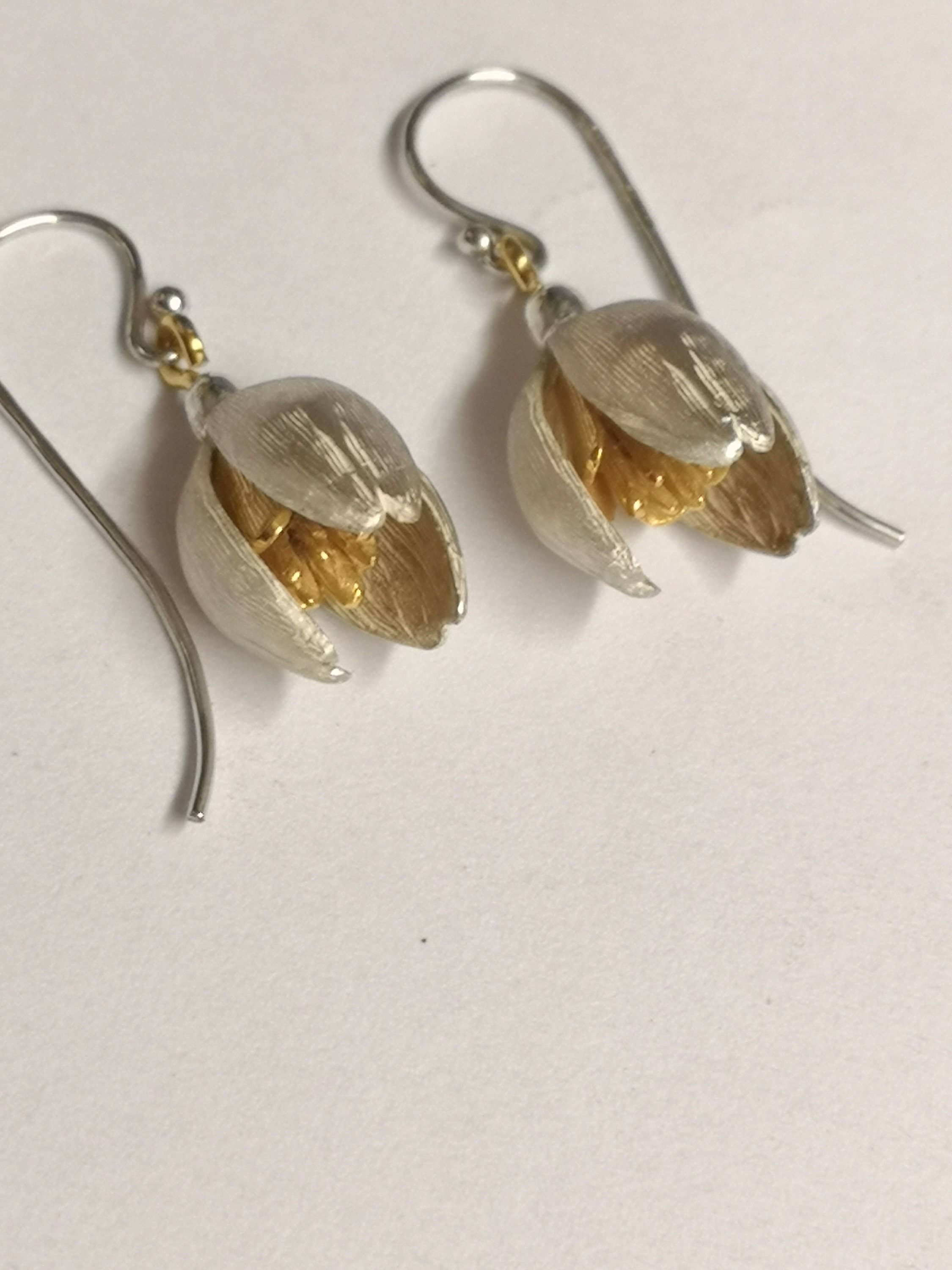 Andrew O'Dell Jewellery - Vente Boucles d'oreilles pendantes - Boucles d'oreilles perce-neige en argent3