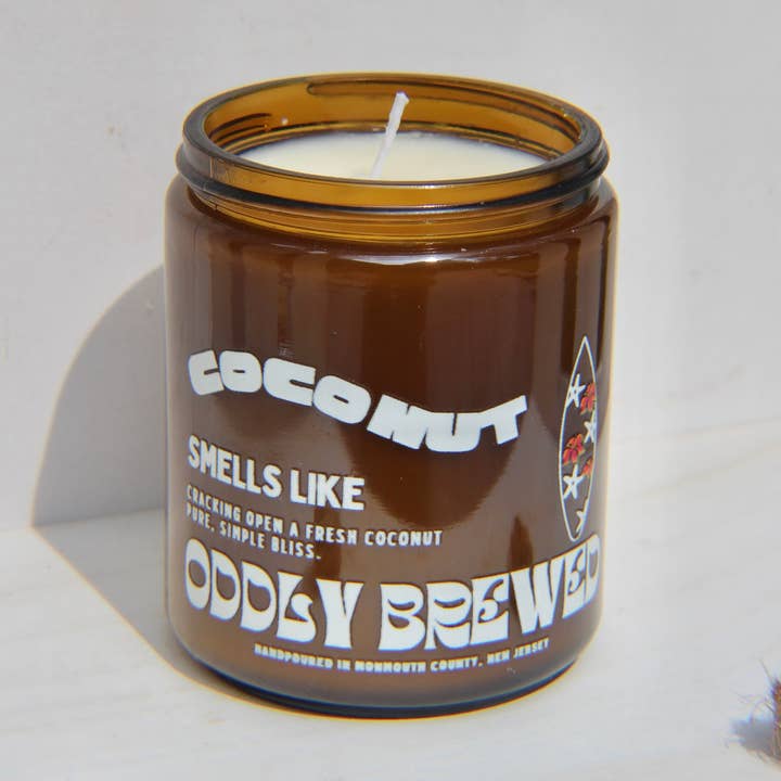 Oddly Brewed - Wholesale Jar/Filled Candle - Coconut 🥥 Soy Candle0