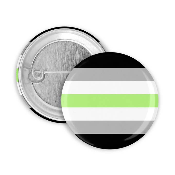 Pulsante e distintivo Agender Pride per la vendita all'ingrosso da parte di Prickly Cactus Collage