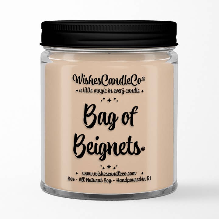 Wishes Candle Co - Wholesale Jar/Filled Candle - Bag of Beignets 8oz Hidden Pin Candle0