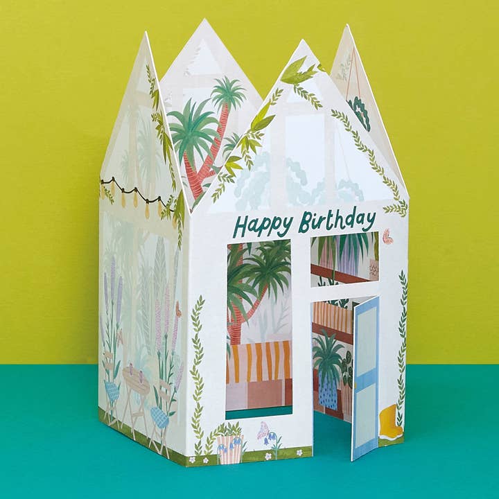 Happy birthday greenhouse 3D fold out (KEP10) for wholesale by Raspberry Blossom