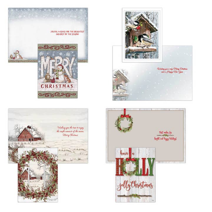 Crown Point Graphics - Wholesale Christmas Card - Country Christmas - Large Boxed Christmas Card Assortment