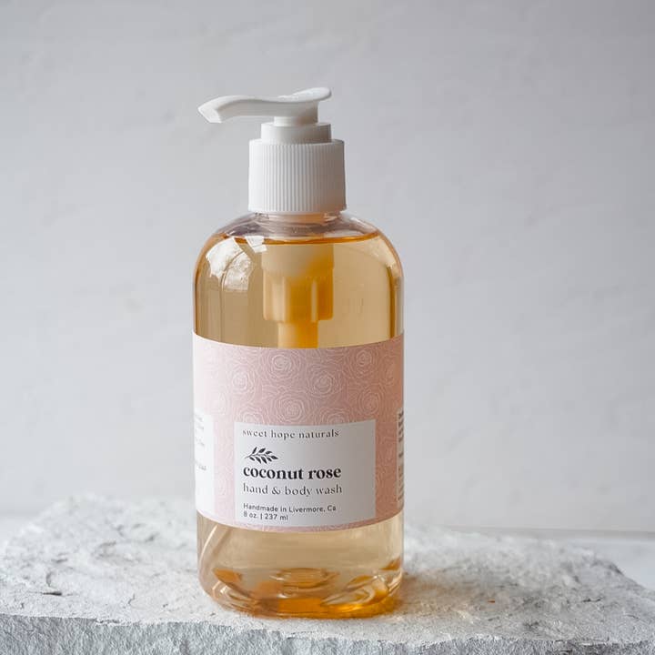 Coconut Rose Hand & Body Wash for wholesale by Sweet Hope Naturals
