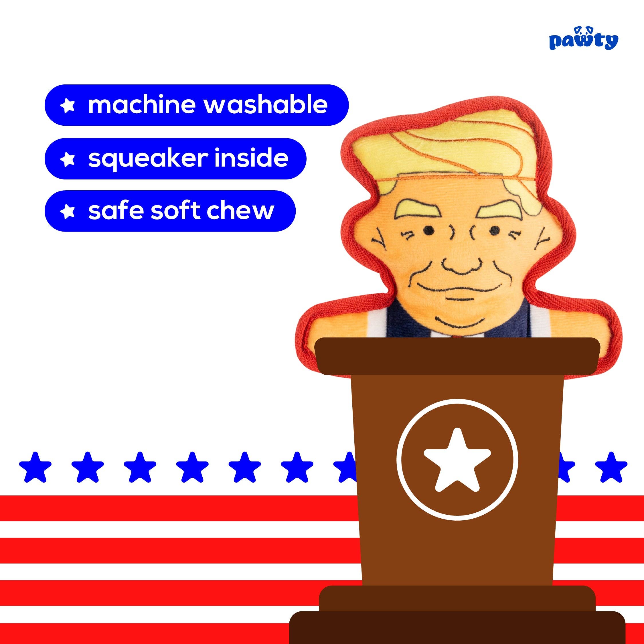 PAWTY Dog Toys - Vendita all'ingrosso Peluche - Cani - GIOCATTOLO PER CANI DONALD1