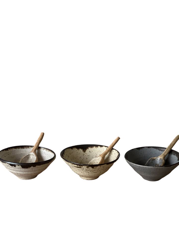 Luna Spoon and Mini Bowl Set for wholesale by Gina DeSantis Ceramics