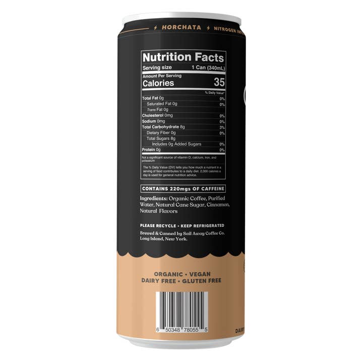 Sail Away Coffee Co. - Wholesale Iced Coffee/Cold Brew - Cold Brew Coffee - Vanilla & Cinnamon