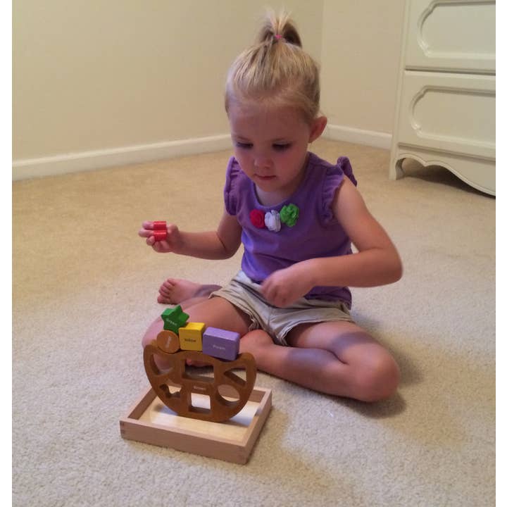 BeginAgain - Wholesale Wood Toy - Kids - Balance Boat Shapes and Colors