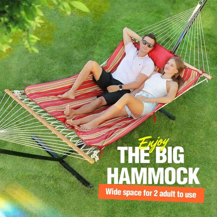Zupapa - Wholesale Hammock - 12 Ft Rope Hammock with Stand And Removable Pad6