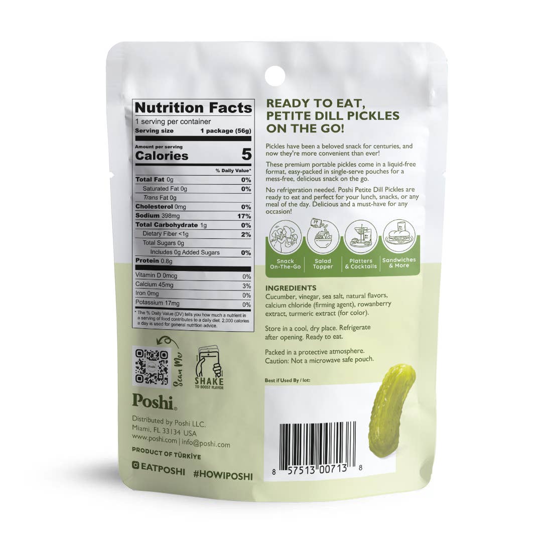 POSHI – Großhandel Eingelegtes Gemüse – POSHI - Kleine Dillgurken 57 g1