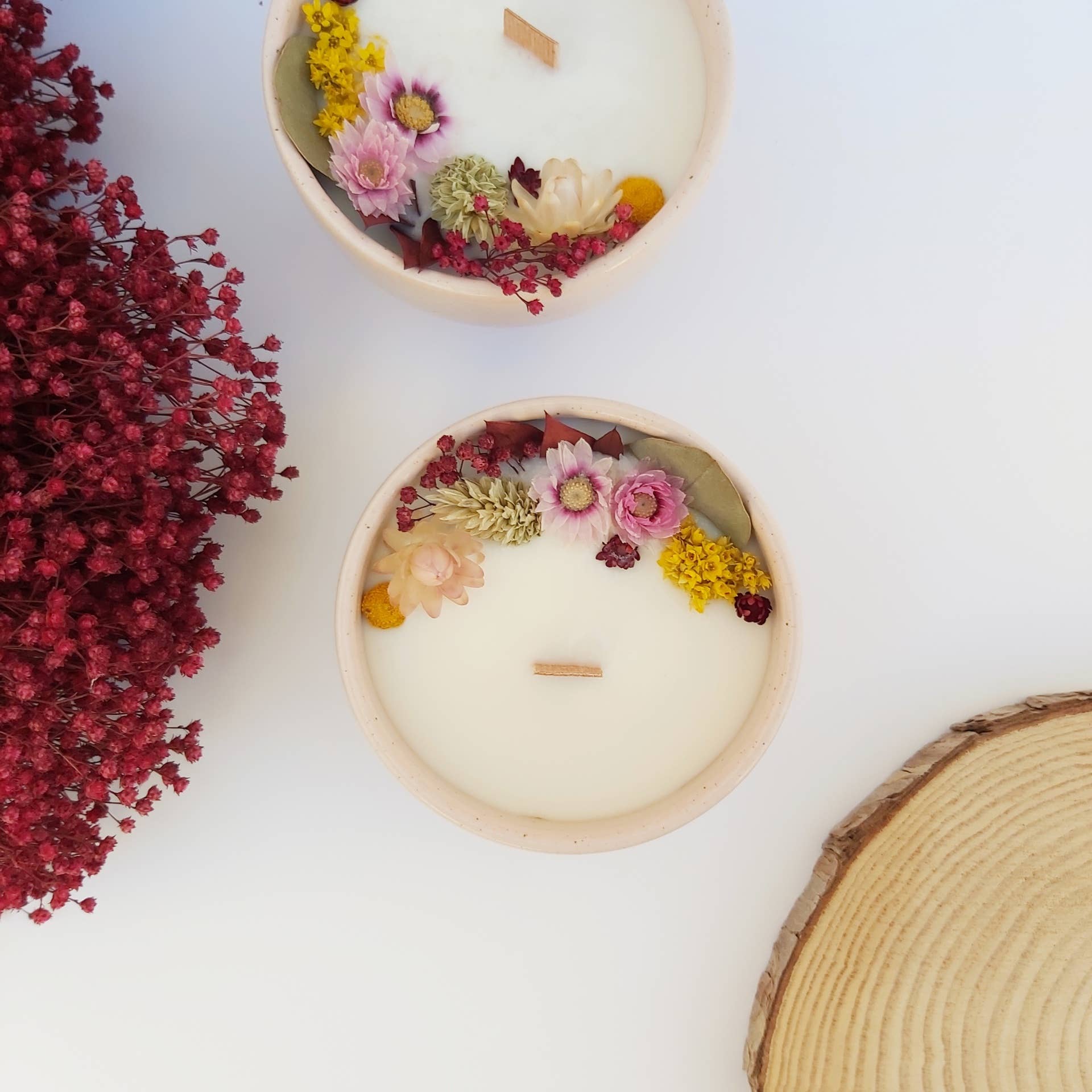 Saboaria da Sofia - Vente Bougie en bocal - Bougie décorative rose | Fleur de cerisier et prune1