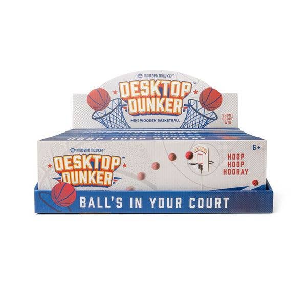 DM Merchandising - Wholesale Board Game - Modern Monkey Desktop Dunker Basketball Wooden Mini Game