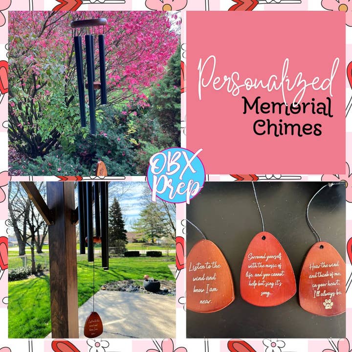 OBX Prep - Wholesale Wind Chime - Engraved Memorial Chimes – Personalized Wind Chimes for Cher
