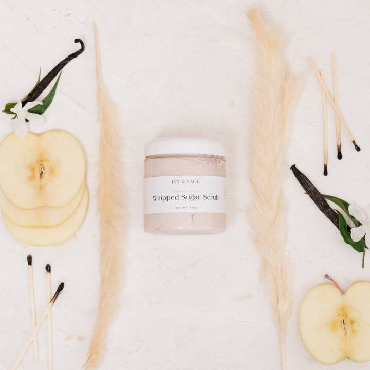 Ivy & Sage Collection – wholesale Kroppsskrubb/Exfoliant – Sockerskrubb – Rökt Vanilj, Exfolierande & Varm2