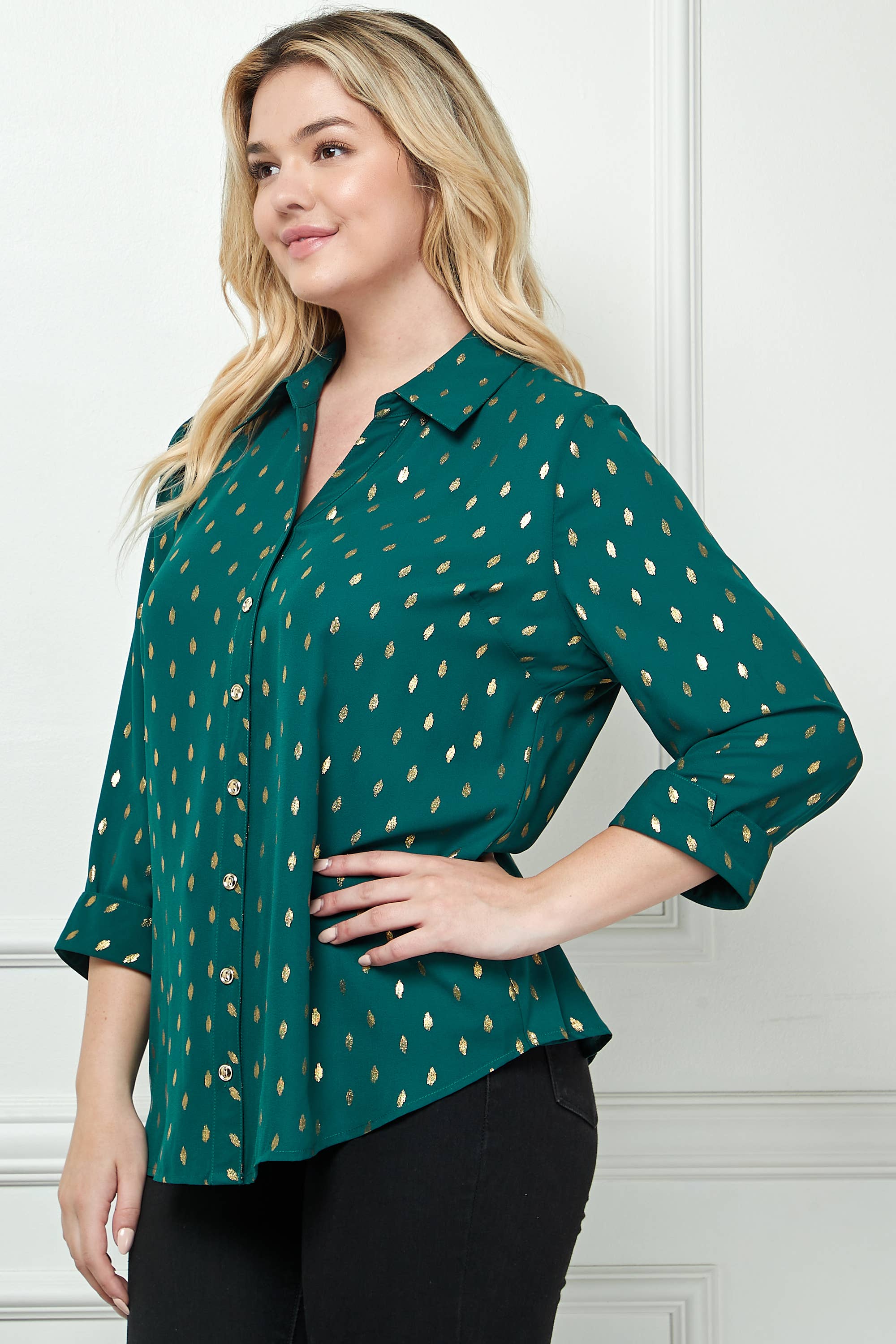 Winslow Collection - Vente Chemise à col boutonné – femme - CHEMISE BOUTONNÉE À COL JOHNNY GRANDE TAILLE G2214100FX12