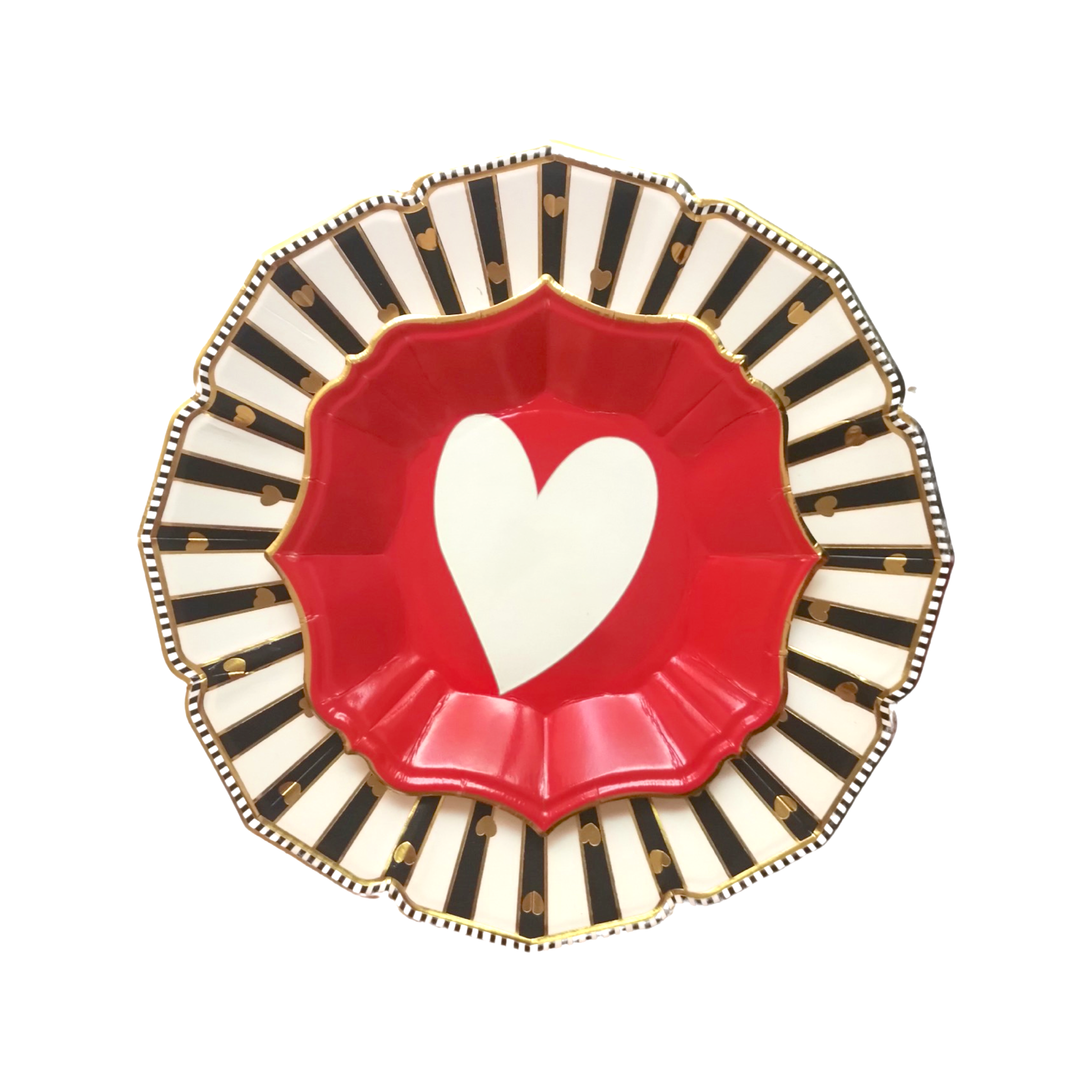 EID Creations - Wholesale Disposable Plate - 8 Love Dessert Plates Red1