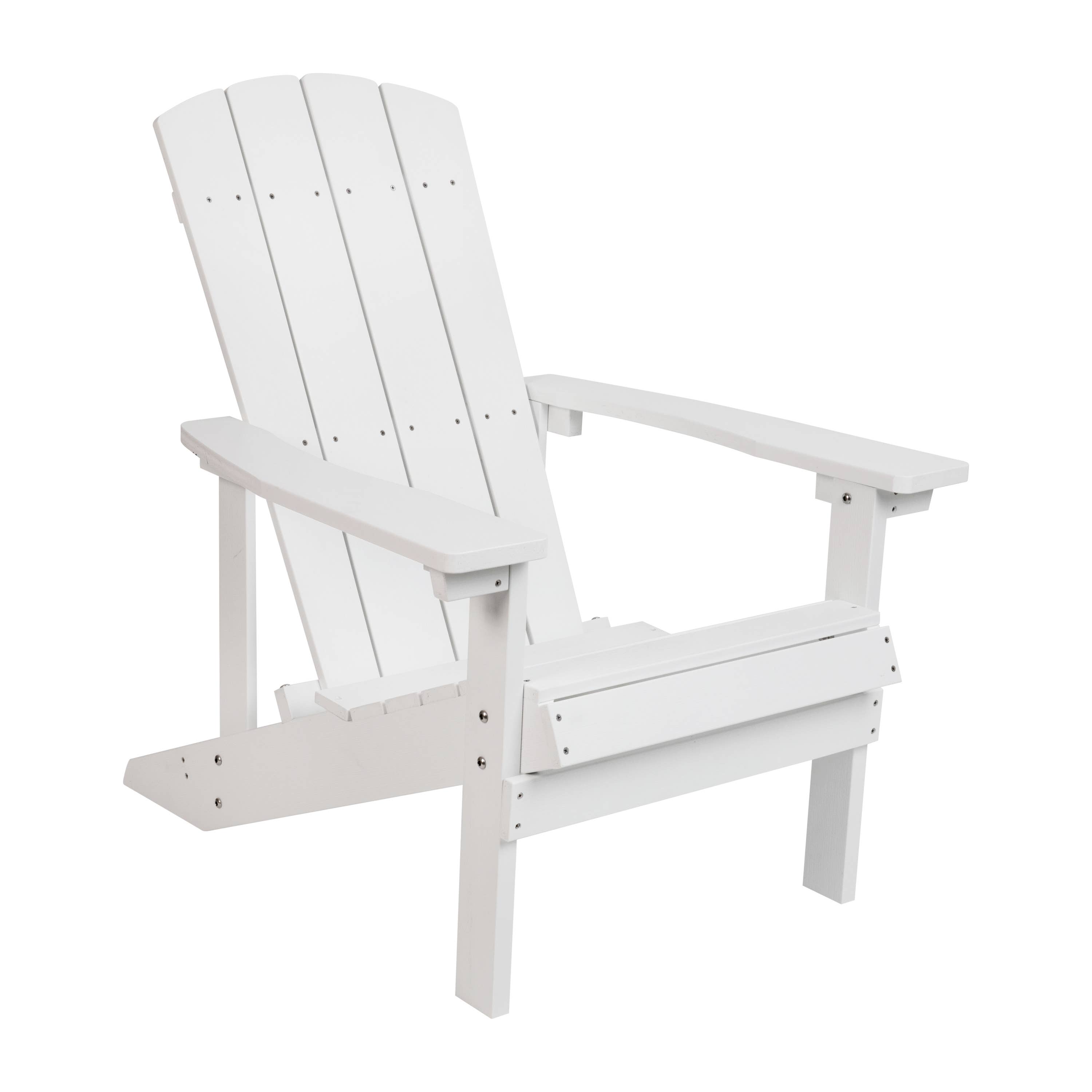 Blanc Chaise Adirondack blanche en résine poly en vente sur Faire1