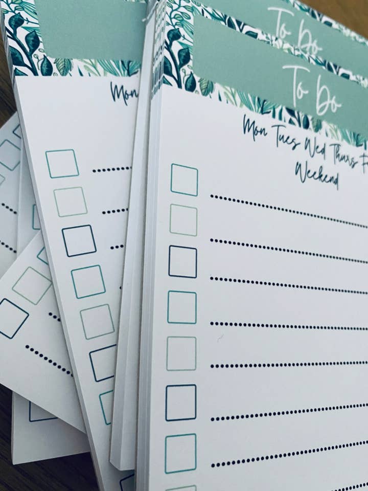 Botanical Eco-friendly A6 To Do List for wholesale by HMstationery