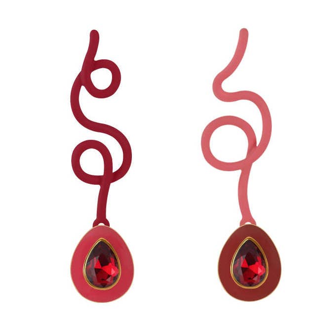 QuaYL x Molly Boyd: scarabocchio lineare - Merlot per la vendita all'ingrosso da parte di QuayL Designs