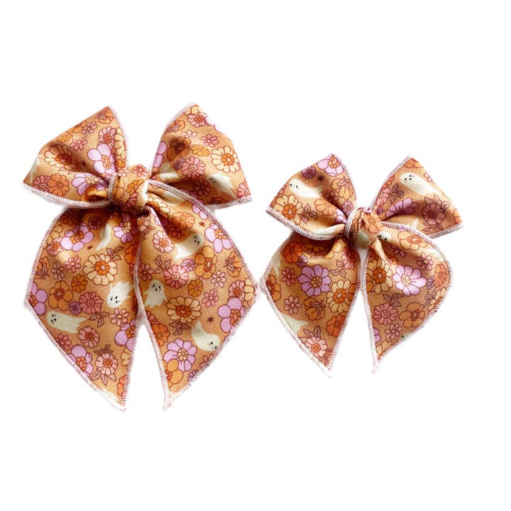 Floral Ghosts Elle Bow for wholesale by Lady Eleanor & Co