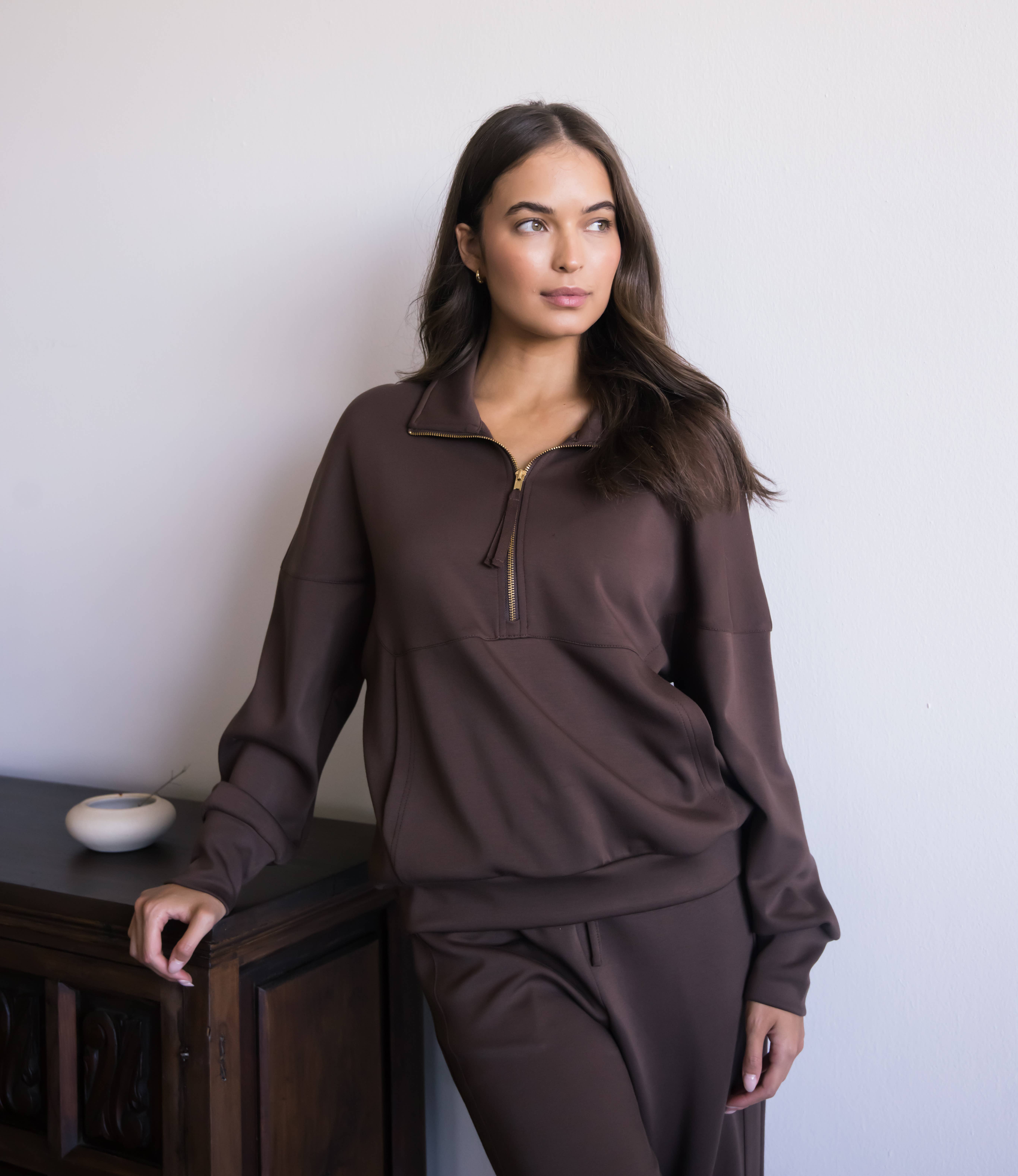 P. CILL - Vente Sweat-shirt – femme - Pull zippé P. CILL Butter en modal25