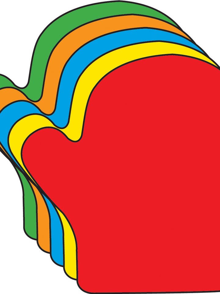 Mitten Assorted Color Creative Cut-Outs- 3” for wholesale by Creative Shapes Etc.