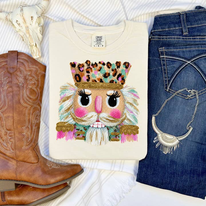 Nutcracker | Leopard | Christmas | Ivory CC Tshirt for wholesale by The American Honey