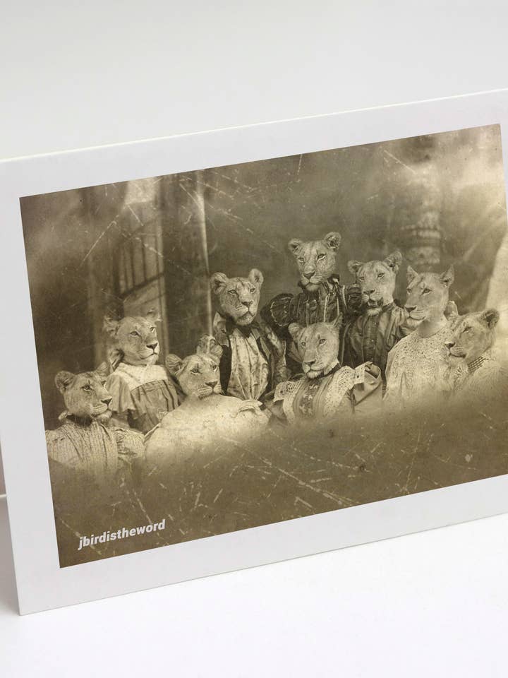 Lions Lionne Féminisme Carte Tante Sœurs Copines Maman pour la vente par The Wild Oddisorium