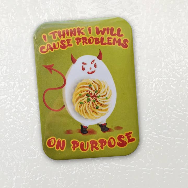 BoyPilot Goods - Wholesale Magnet - Deviled Egg Magnet - Funny food fridge magnet