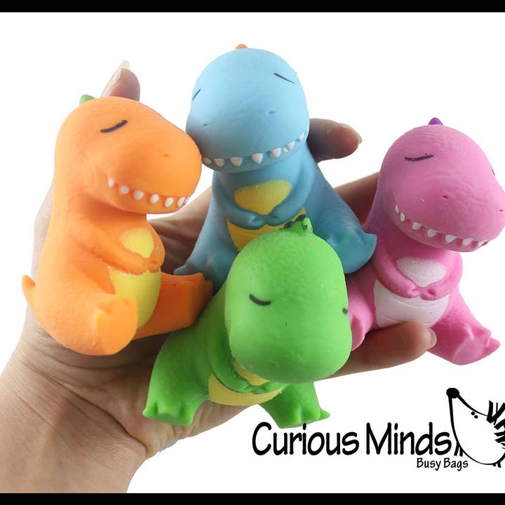 Curious Minds Toys - Wholesale Squishy Toy - Kids & Baby - 1 Dinosaur Soft Cream Doh Filled Stress Ball - Squishy Gooe