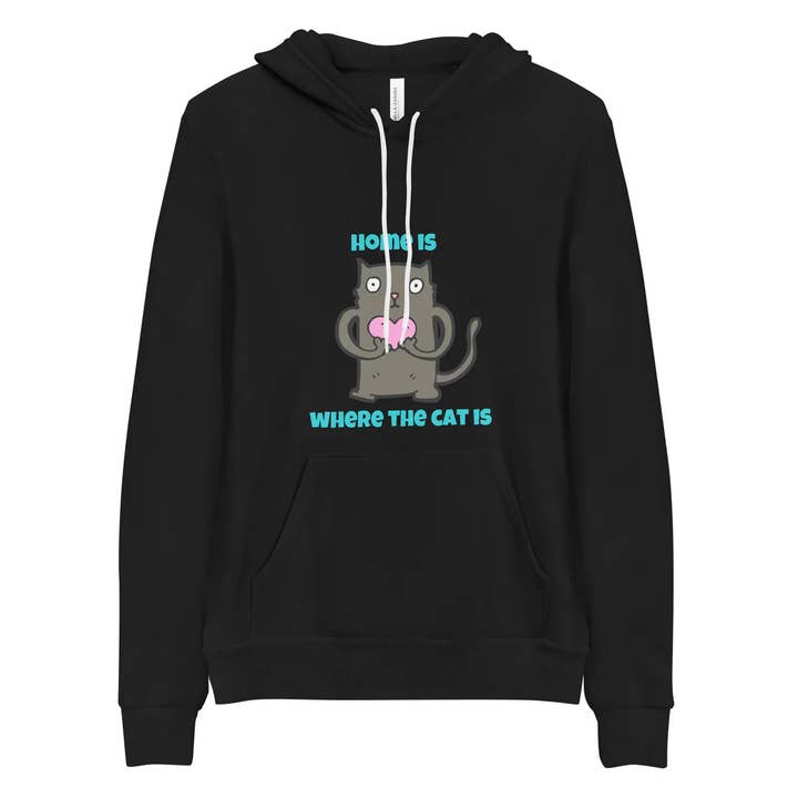Home Is Where The Cat Is Hoodie for wholesale by Purrtastic Presents