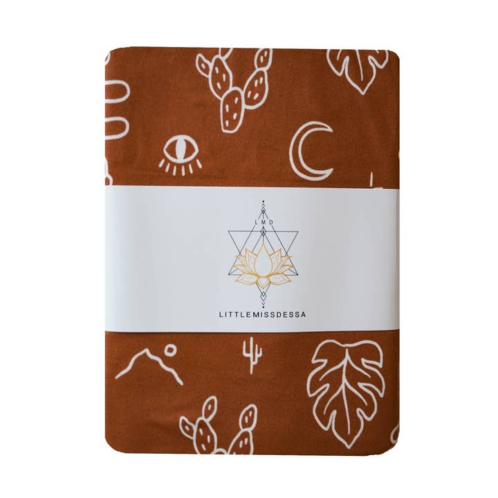 Knit Jersey Swaddle Baby Blanket | Rust Mojave Desert for wholesale by LOVE MORE DIVINELY