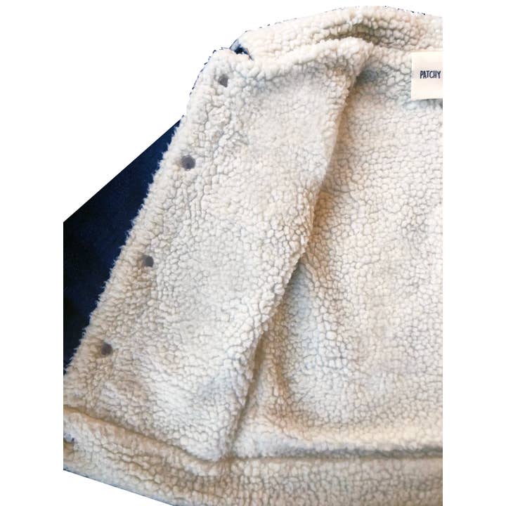 PATCHYTIGER – Großhandel Jeansjacke – Kinder – Maßgeschneiderte Shearling-Jeansjacke für Kinder - Classic Tiger