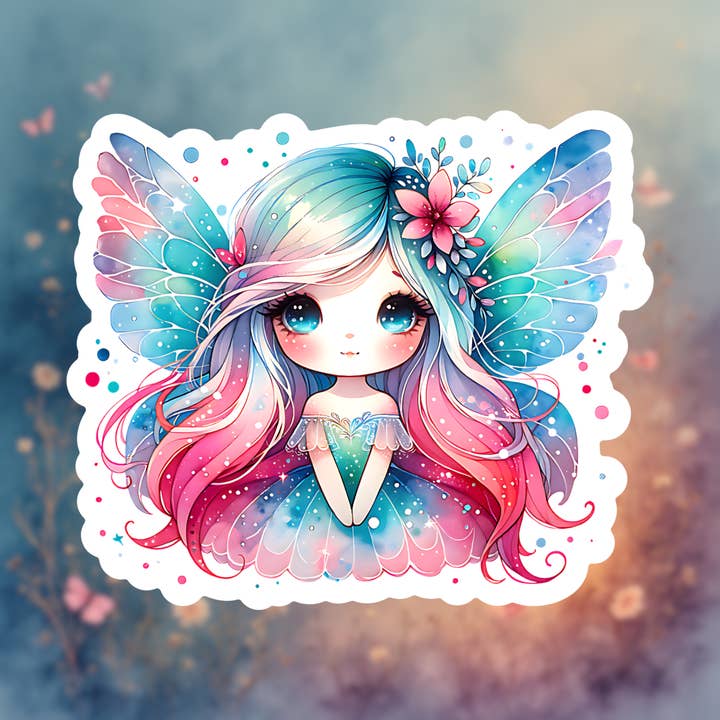 Pink Fairy Vinyl Sticker for wholesale by KC & Bloom