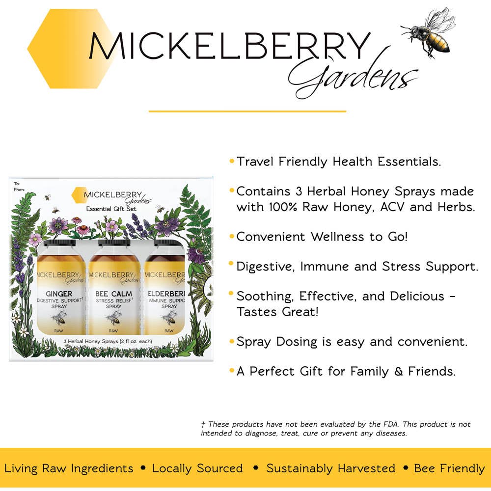 Mickelberry Gardens - Wholesale Tincture - Essential Gift Set — all-day wellness for the whole family8
