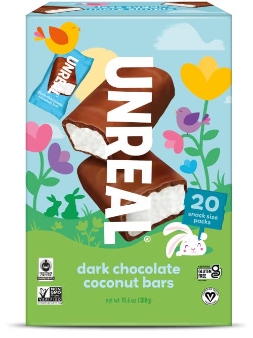 boîtes de Pâques de barres de chocolat noir à la noix de coco - 2 boîtes pour la vente par UNREAL