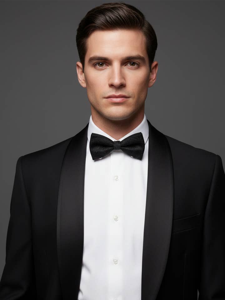 Classic Black Silk Bow Tie – Timeless Formal Men’s Accessory for wholesale by Masculine Moda