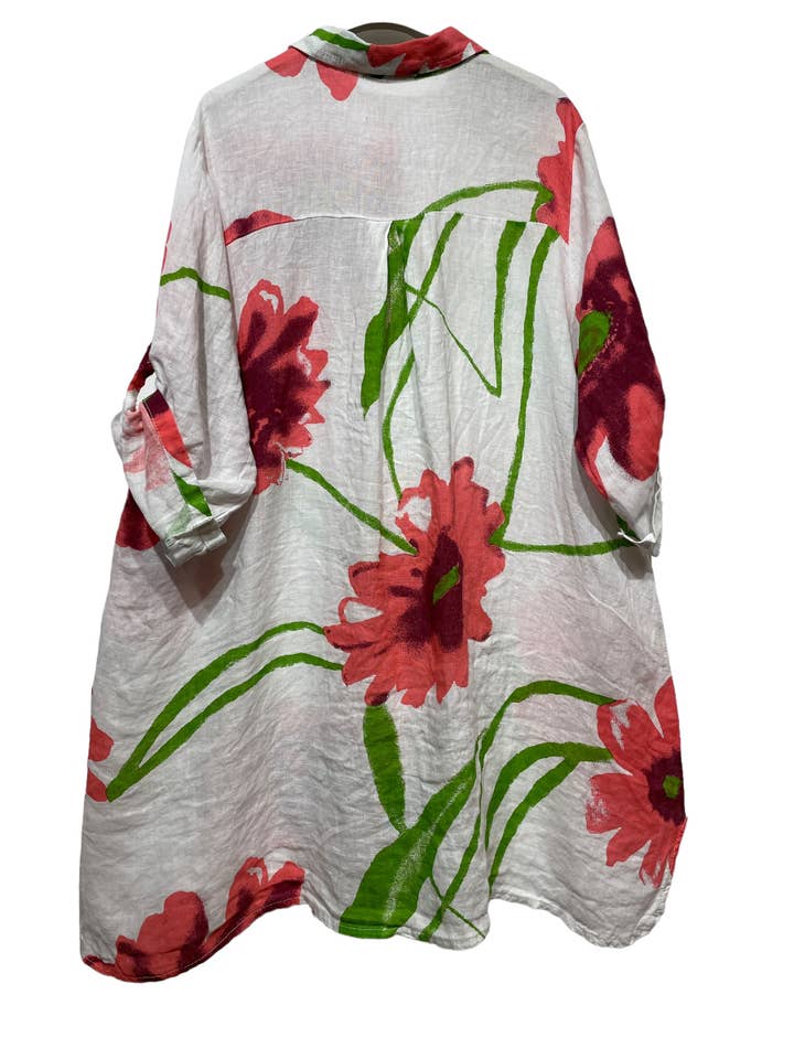 LINEN & COTTON HOUSE - Wholesale Buttoned-down shirt – Women's - 46102 FLORAL LINEN SHIRT9